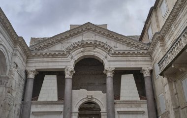 Split şehrinin sokakları. Hırvatistan