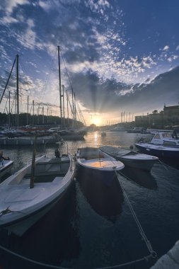 Split şehrinin sokakları. Hırvatistan