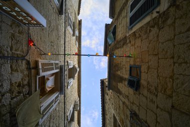 Split şehrinin sokakları. Hırvatistan