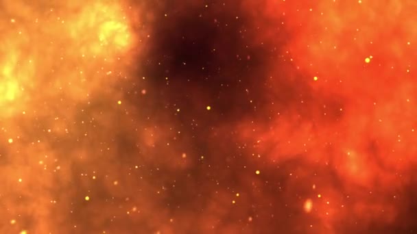 火の煙を伴う金の火花粒子 — ストック動画