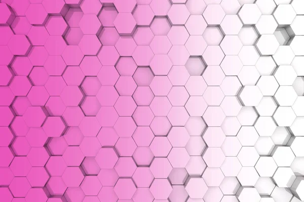 Рожевий шестикутний фон. 3d фон — стокове фото