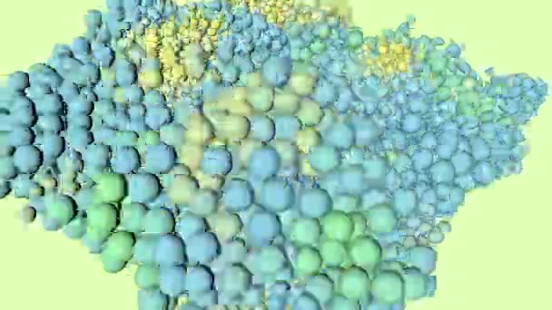 颜色粒子渲染 — 图库视频影像