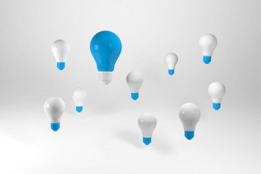 3D render ampul grubu. Harika bir fikrim var.