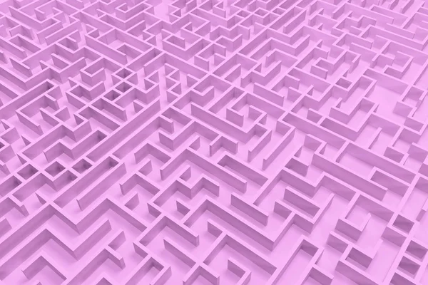 Labirinto de ilustração 3d, conceito complexo de resolução de problemas — Fotografia de Stock
