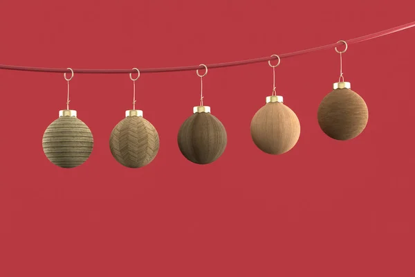 Christmas balls minimalist wallpaper . 3d rendering . 3d illustration. Merry Christmas concept