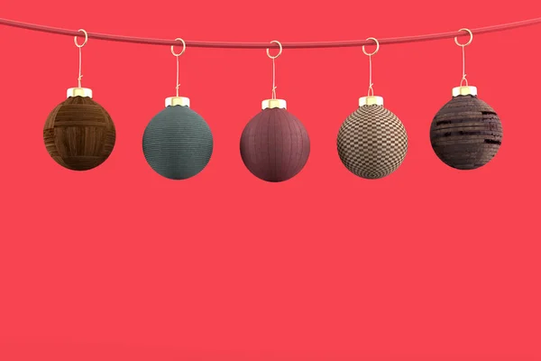 Christmas balls minimalist wallpaper . 3d rendering . 3d illustration. Merry Christmas concept