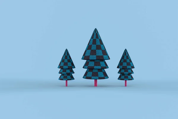 Christmas Tree Minimalist Wallpaper Rendering Illustration Merry Christmas Concept — Stock Photo, Image
