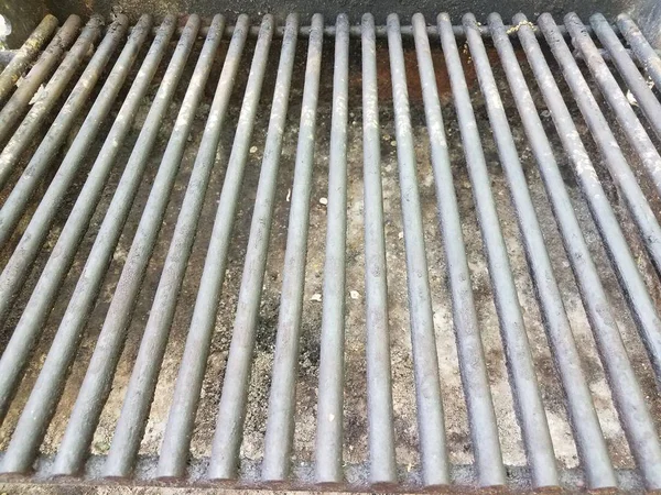 Dirty metal grill with rust and grease and grime — Stock Photo, Image