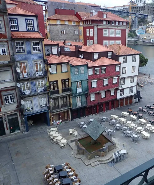 Baldosas Colores Edificios Casas Ciudad Portugal — Foto de Stock