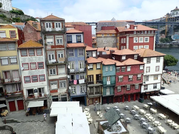 Baldosas Colores Edificios Casas Ciudad Portugal — Foto de Stock