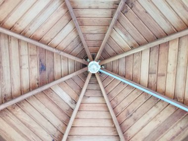 oktangonal ahşap bina veya yapının tavanı