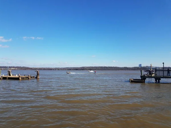 Water Skiing Recreation Alexandria Virginia Piers Docks — Stock Photo, Image