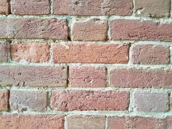 Czerwona Cegła Murowana Ścianie Bliska — Zdjęcie stockowe