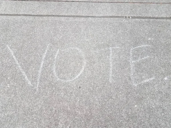 Stemteken Getekend Geschreven Grijs Asfalt Trottoir — Stockfoto