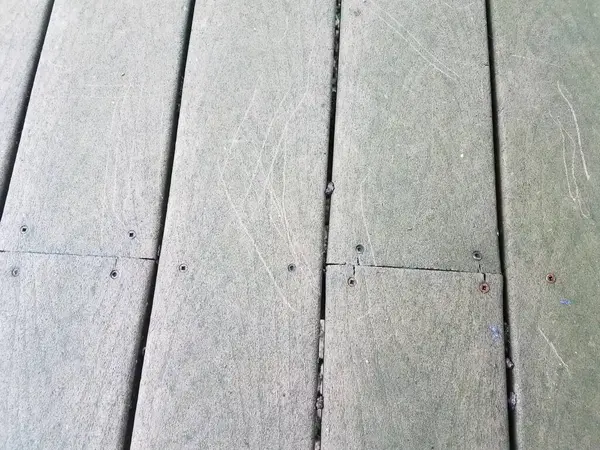 Claw Scratch Marks Brown Wood Deck — Stock Photo, Image