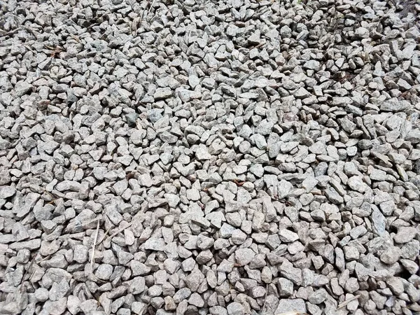 Viele Kleine Graue Kieselsteine Oder Steine Auf Dem Boden — Stockfoto