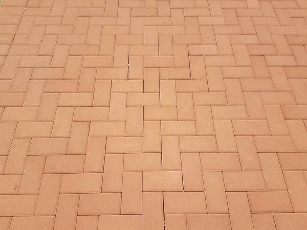 Many Red Bricks Masonry Sidewalk — Stock Photo, Image