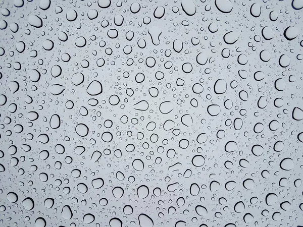 Круговые Капли Воды Капли Стекло Окна Поверхности Дождя — стоковое фото