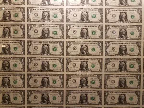 Paper Sheet One Dollar United States Bills Notes — Stock Photo, Image
