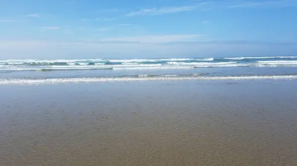 Meerwasser Und Sand Der Küste Newport Oregon — Stockfoto