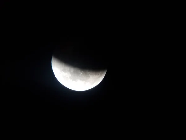 Eclissi Lunare Della Luna Con Ombra Della Terra Crateri — Foto Stock