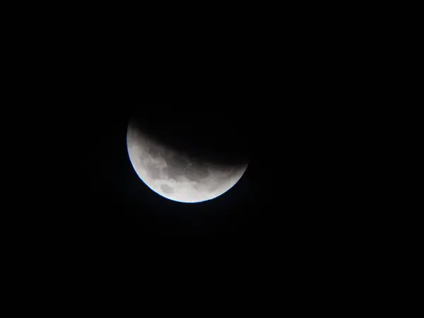 Eclissi Lunare Della Luna Con Ombra Della Terra Crateri — Foto Stock