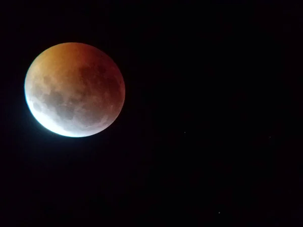 Eclissi Lunare Della Luna Con Ombra Della Terra Crateri — Foto Stock