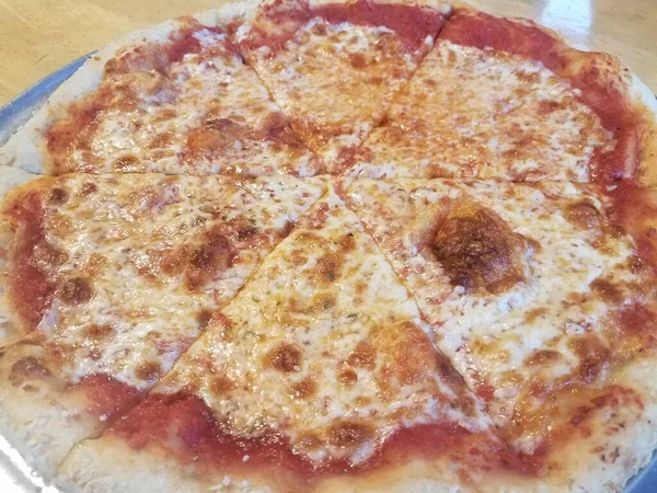Pizza Queijo Quente Derretido Com Molho Crosta — Fotografia de Stock