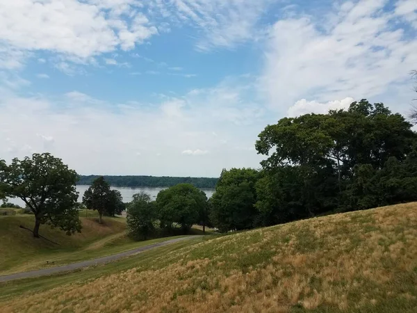 Vista Washington Potomac Rio Grama Verde — Fotografia de Stock