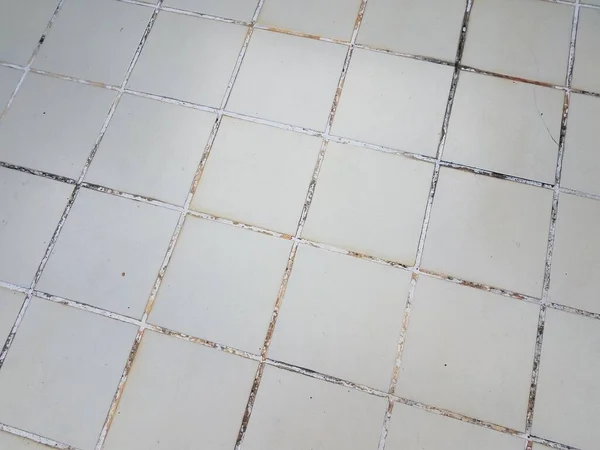 Βρώμικο Γκρι Τετράγωνα Πλακάκια Δαπέδου Γραμμές Φόντο — Φωτογραφία Αρχείου