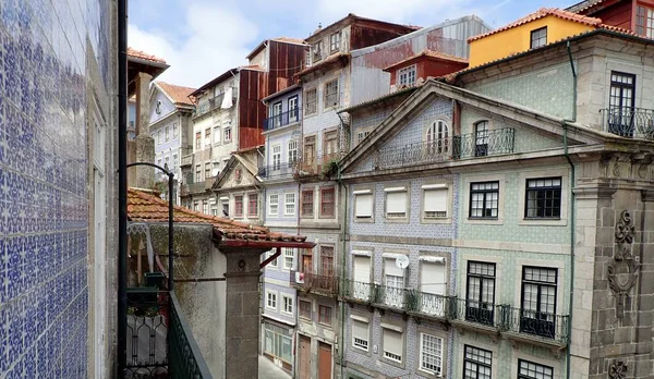 Baldosas Colores Edificios Casas Ciudad Portugal — Foto de Stock