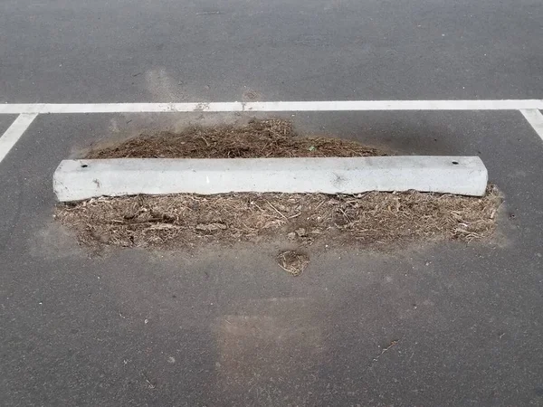 Acera Estacionamiento Cemento Asfalto Pavimento Con Suciedad Polvo —  Fotos de Stock