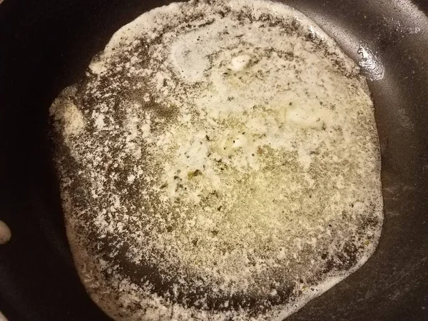Butter Seasoning Herbs Melting Frying Pan Skillet — Stock Photo, Image