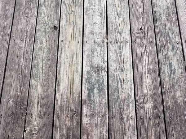 Braun Verwitterte Holzbretter Oder Deck Oder Bauholz Mit Nägeln — Stockfoto