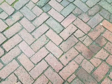 dikdörtgen kırmızı tuğla duvarcılık zemin veya zemin veya arkaplan