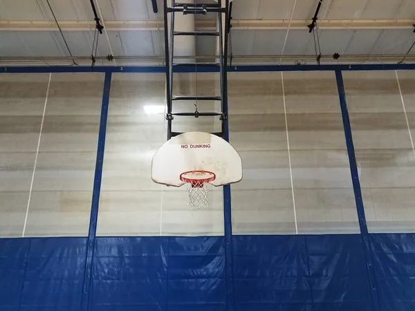 Basketbal Met Backboard Zeggen Geen Dunken Sportschool — Stockfoto