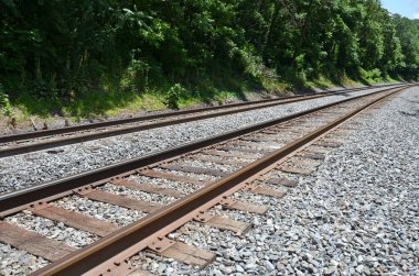 Demiryolu demiryolu taşlı raylar