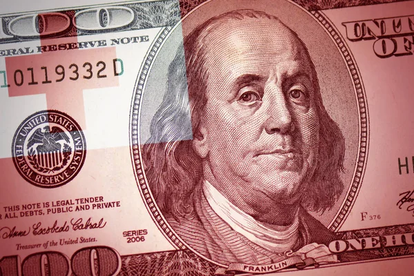 Barevná Vlajka Tongy Americký Dolar Peníze Pozadí — Stock fotografie