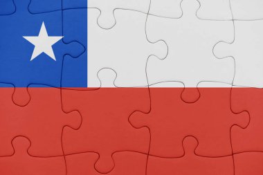 Şili ulusal bayrak ile bulmaca.