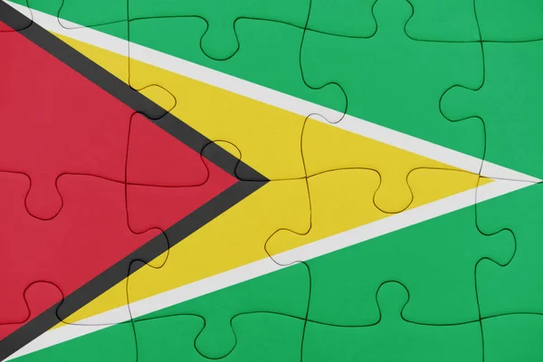 Rompecabezas con la bandera nacional de Guyana . — Foto de Stock