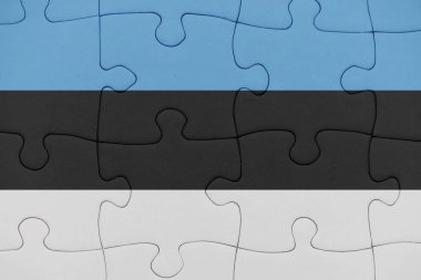 Estonya ulusal bayrak ile bulmaca.