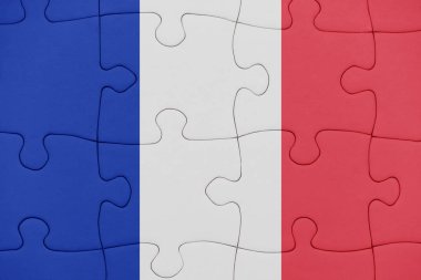 Fransa ulusal bayrak ile bulmaca.