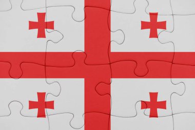 Gürcistan ulusal bayrak ile bulmaca.