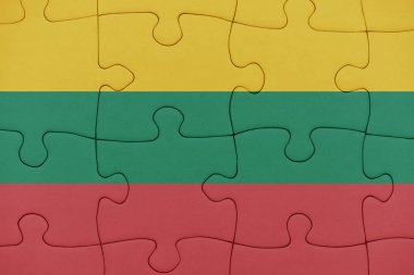 Litvanya ulusal bayrak ile bulmaca.