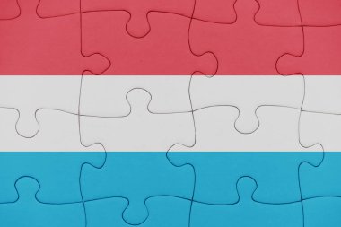 Lüksemburg ulusal bayrak ile bulmaca.