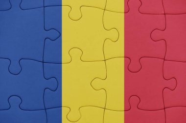 Romanya ulusal bayrak ile bulmaca.