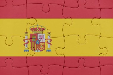 İspanya ulusal bayrak ile bulmaca.