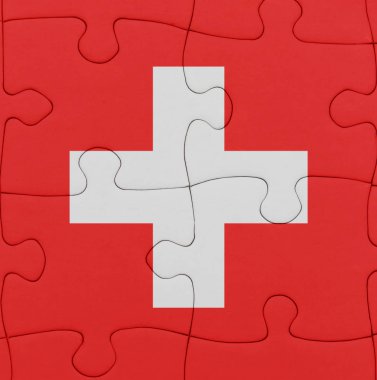 İsviçre ulusal bayrak ile bulmaca.