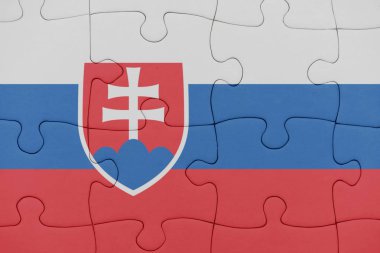 Slovakya ulusal bayrak ile bulmaca.