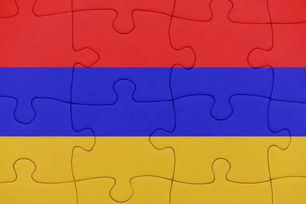 Ermenistan Ulusal bayrak ile bulmaca. — Stok fotoğraf